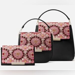 Kate Spade Pink Embellished Make It Mine Purse Flap
